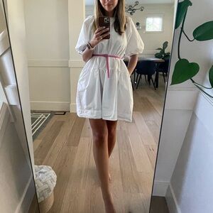 Loose fitting white dress